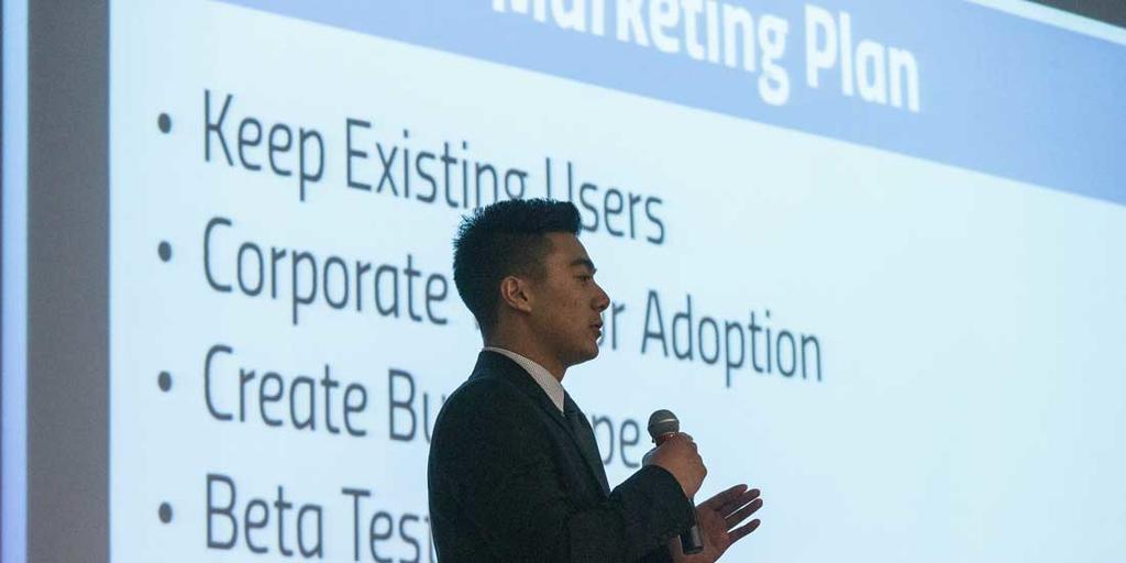 A man giving a presentation